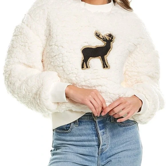 NWT Goldbergh Deer Sherpa Sweater - Picture 1 of 4